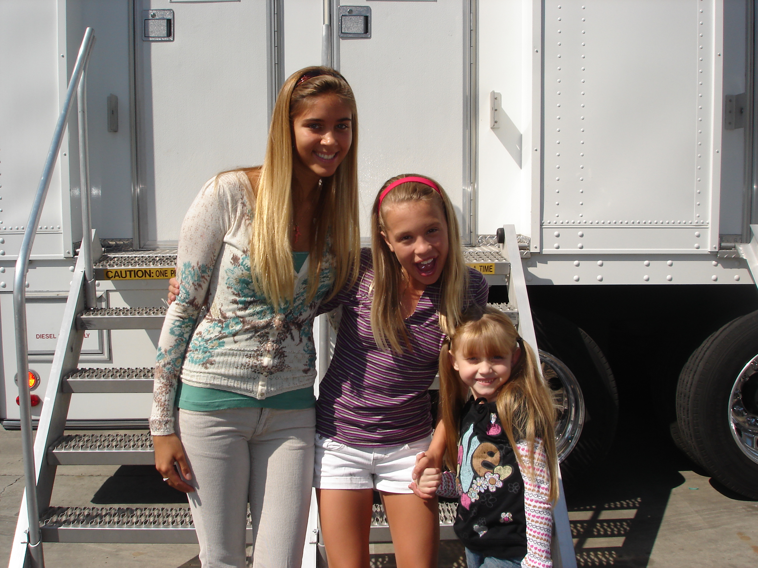 On set of Criminal Minds with my sisters, Evie Louise Thompson, and Samantha Bailey.