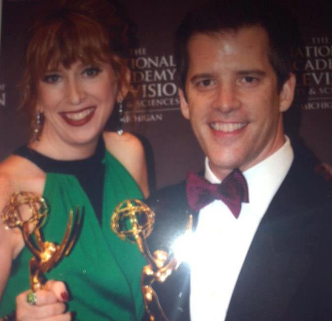 Business partners Teresa L. Thome and Patrick W. Ziegler after their Emmy award win for 