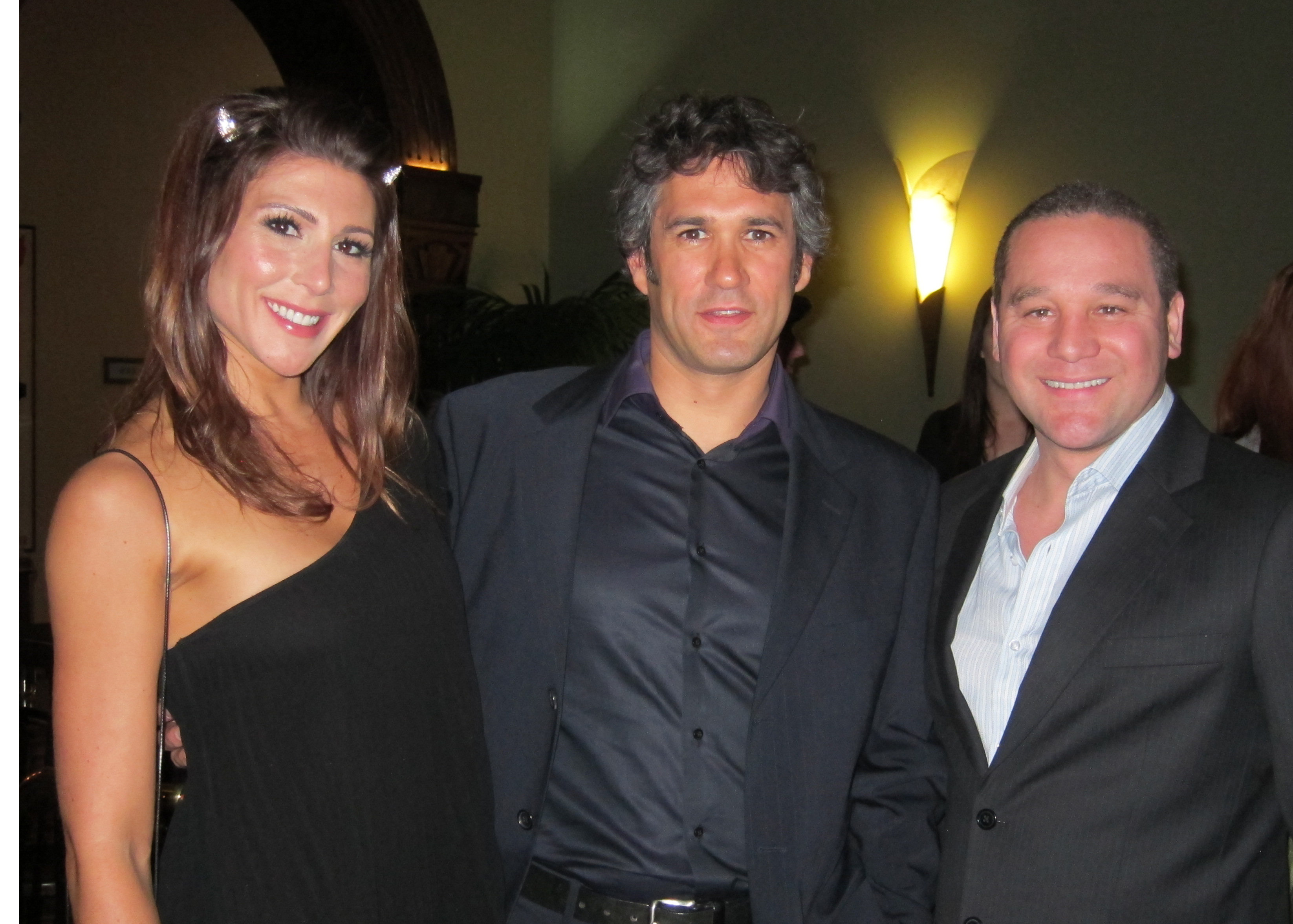 Gina Varela, Paul Campion and Karlos Drinkwater at the New Zealand premiere of The Devil's Rock, Wellington, New Zealand, September 2011.