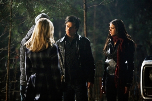 Still of Ian Somerhalder, Zach Roerig, Candice Accola and Nina Dobrev in Vampyro dienorasciai (2009)