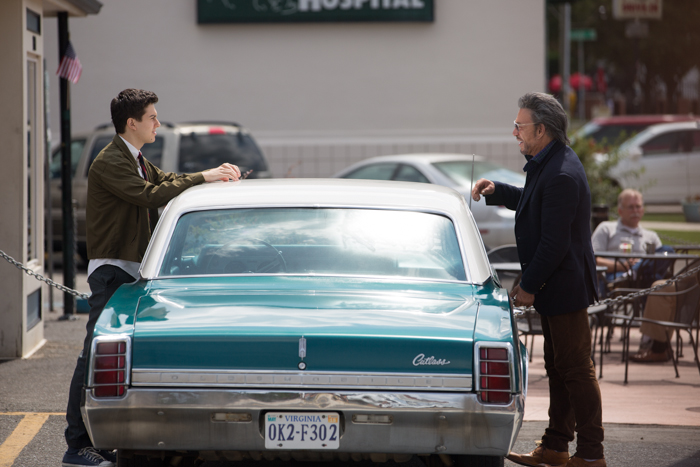Still of Mickey Rourke and Nat Wolff in Ashby (2015)