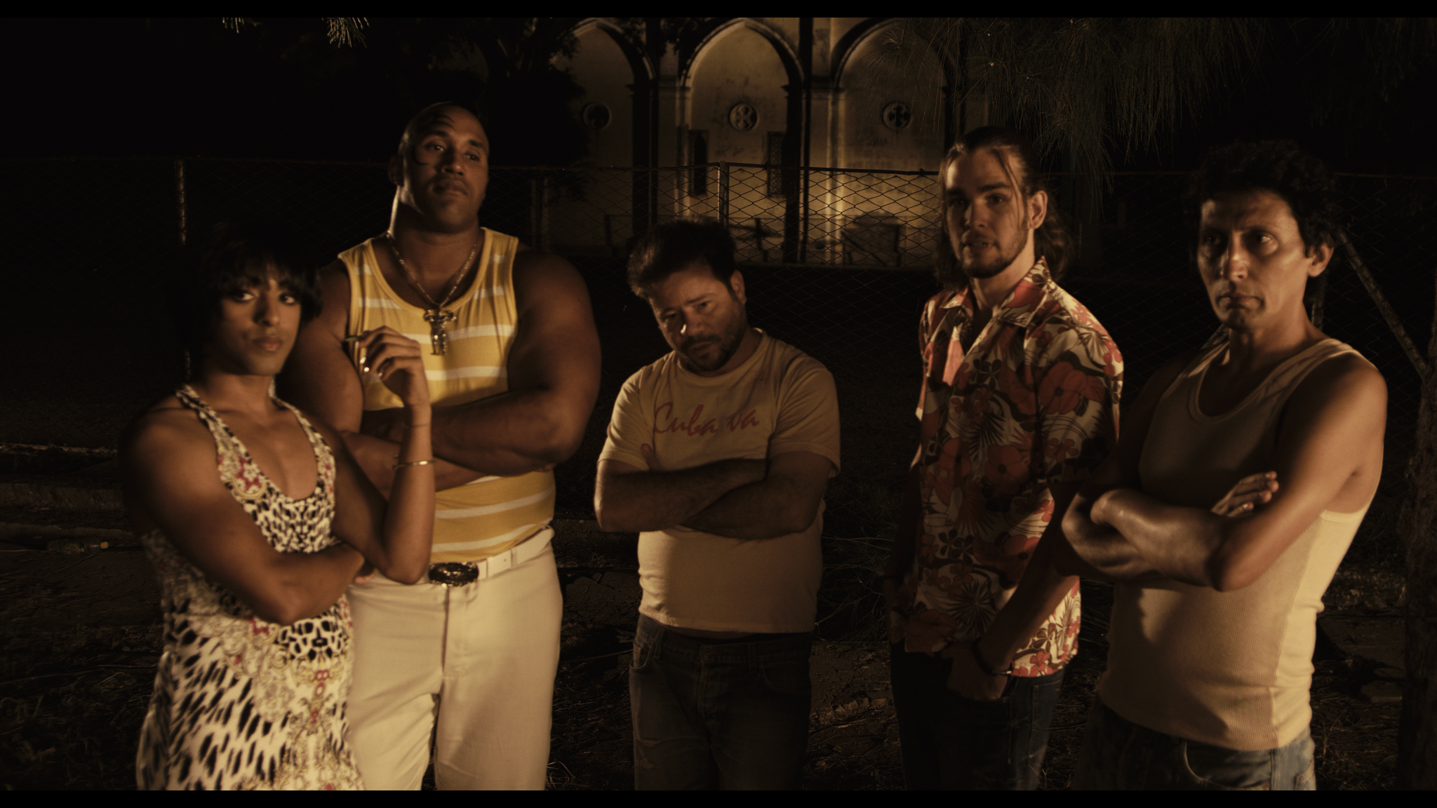 Still of Jorge Molina, Alexis Díaz de Villegas, Jazz Vilá, Andros Perugorría and Eliecer Ramírez in Juan de los Muertos (2011)