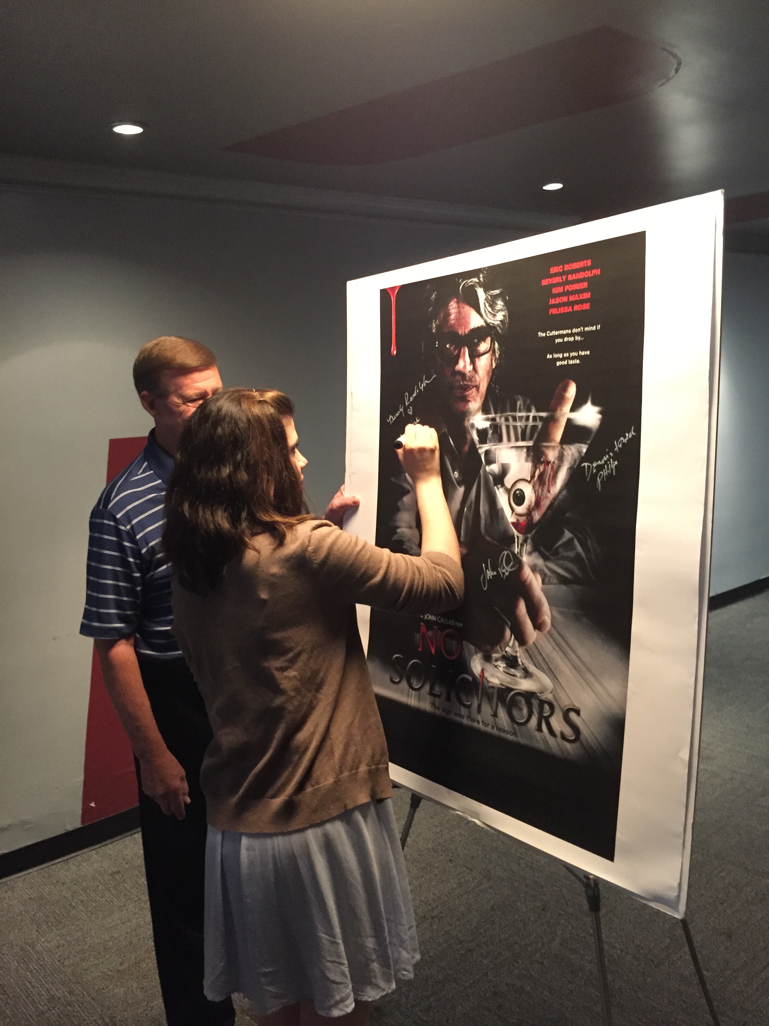 Signing poster for 