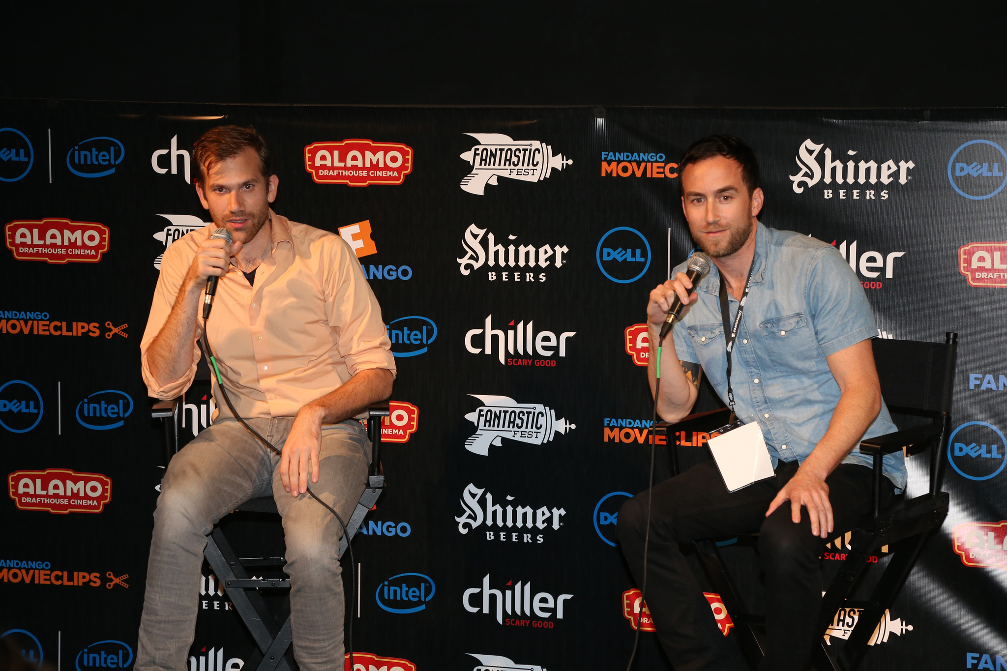 Aaron Moorhead and Justin Benson at event of Spring (2014)