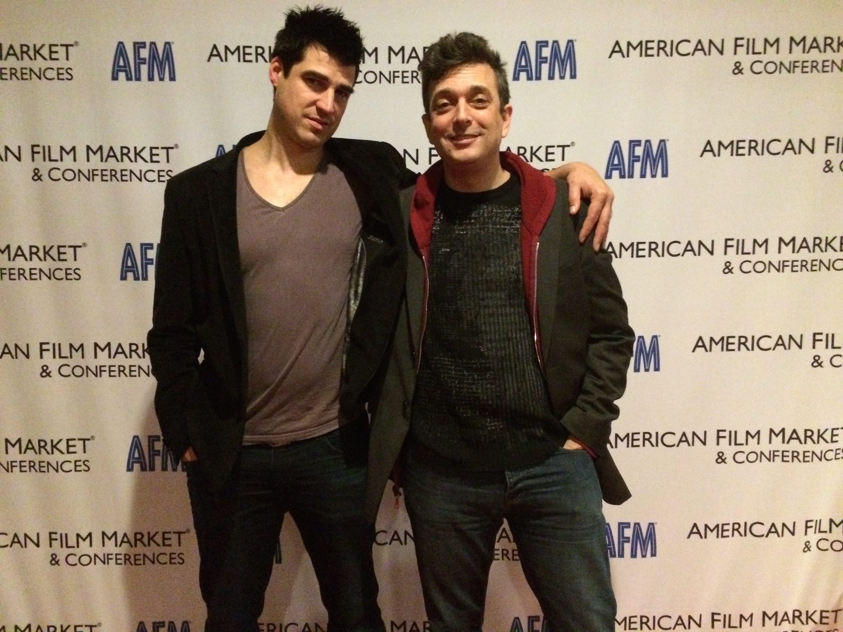 Director Jeffery Lando and Producer Sage Brocklebank at the American Film Market, where Suspension is being sold