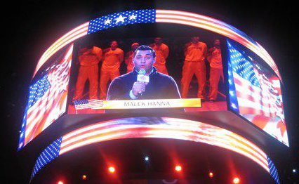 Honorary Singer at the Staples Center for the Los Angeles Lakers