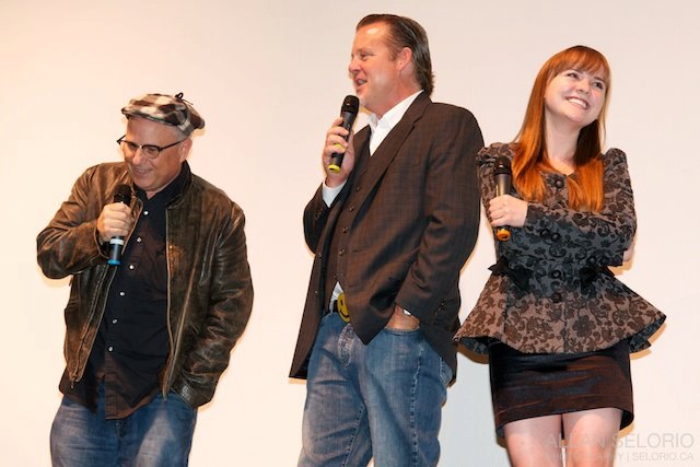 Bobcat Goldthwait, Joel Murray, and Tara Lynne Barr at the world premiere of God Bless America.