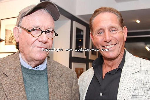 Academy Award Nominated, Emmy Winning, Director/Writer/Actor Buck Henry with Producer/Actor Mark Valinsky at Private Invite Beverly Hills Art Gallery Event