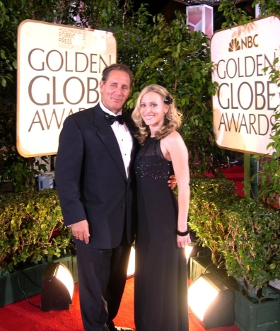 Actors Mark Valinsky and Sarah Holden Attend the Golden Globes