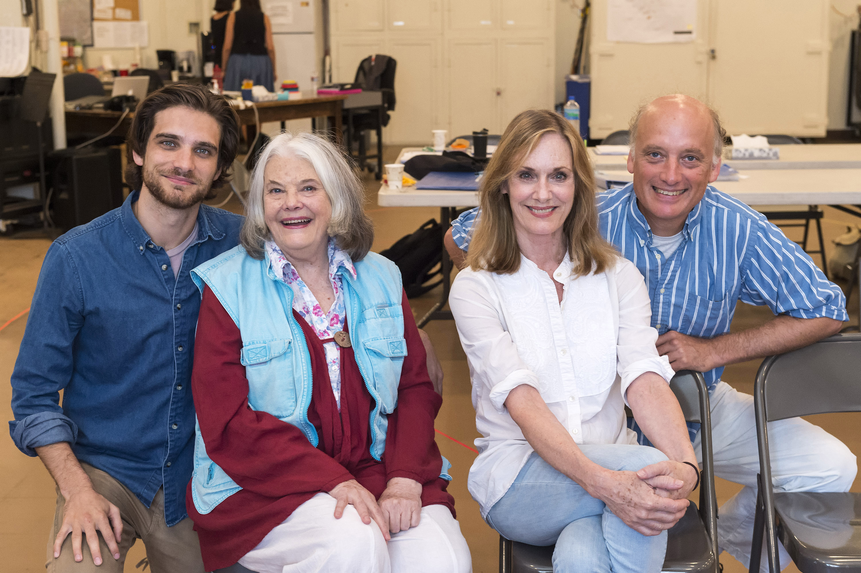 The cast of Marjorie Prime. Jeff Ward, Lois Smith, Lisa Emery and Frank Wood.
