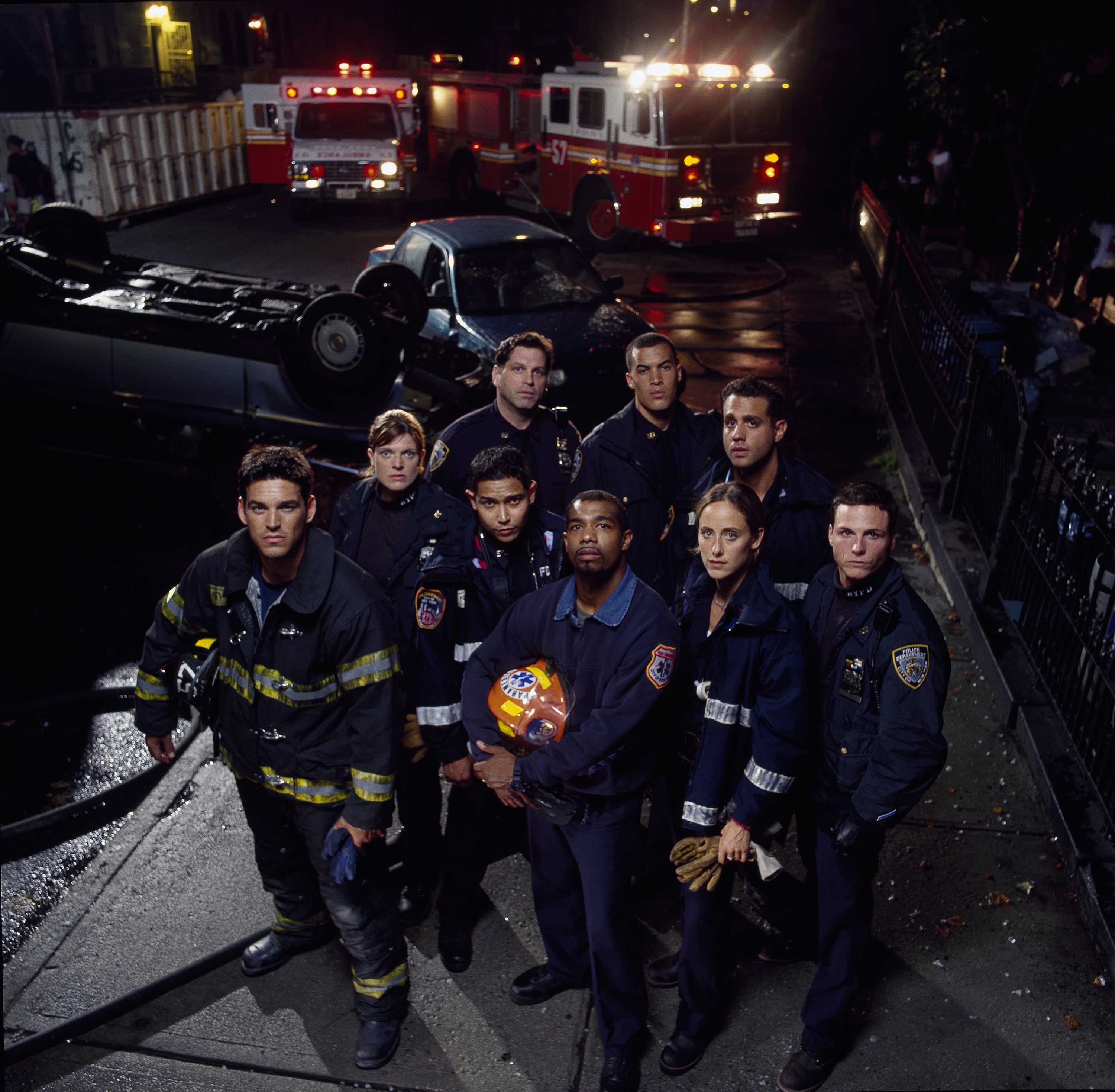 Still of Michael Beach, Eddie Cibrian, Kim Raver, Jason Wiles, Coby Bell, Bobby Cannavale, Molly Price, Anthony Ruivivar and Skipp Sudduth in Third Watch (1999)