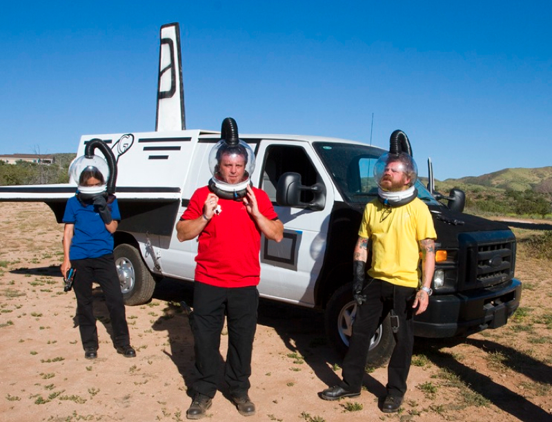 Jessica Chobot, The Tim Coston, and Ryan Dunn on the set of G4's Proving Ground - Star Trek Away Mission