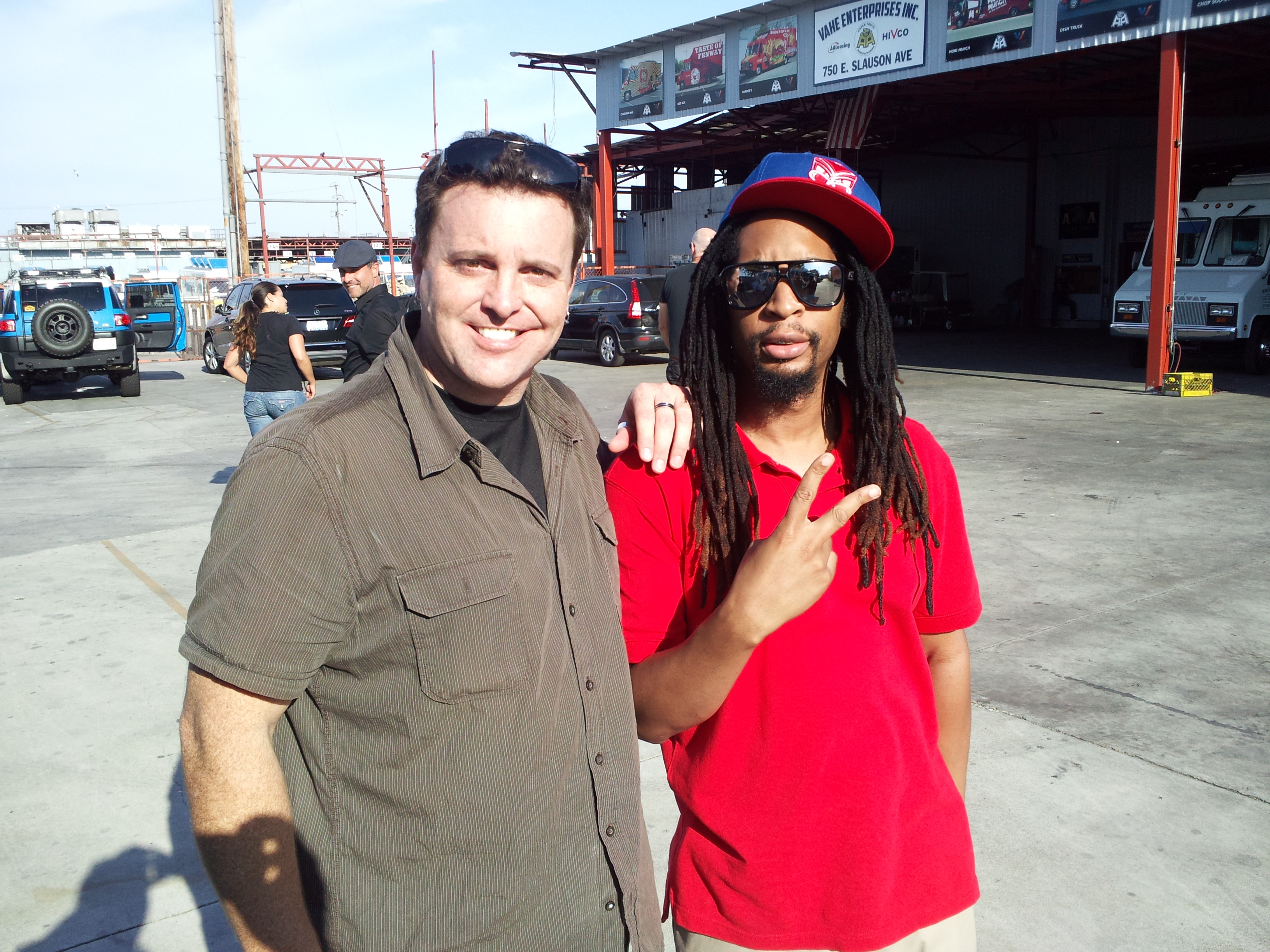 The Tim Coston and Lil' Wayne on the set of The Dingo Show!