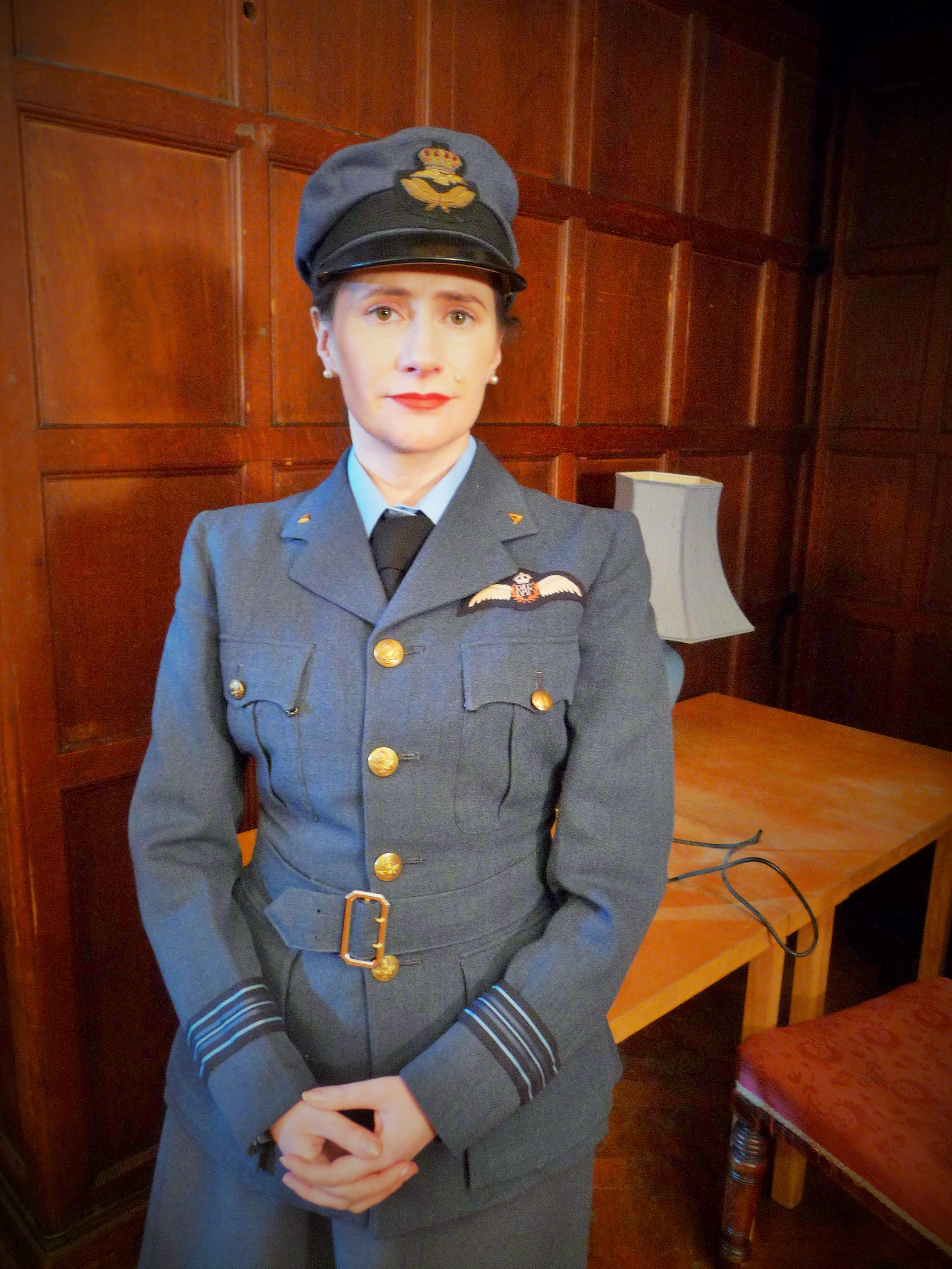 As SOE officer Vera Atkins in RAF uniform.