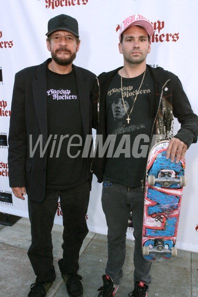 Larry Clark, director, and Danny Minnick, Skateboard Cinematographer during 'Wassup Rockers' Los Angeles Premiere and Party at Egyptian Theater in Hollywood, California, United States.