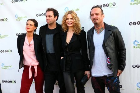 Annie Preece, Danny Minnick, Kyra Sedgwick, Kris Markovich. Poses at the Woodcraft Rangers 90th Anniversary Gala held at the LA Plaza de Cultura y Artes on May 8, 2013 in Los Angeles, California.
