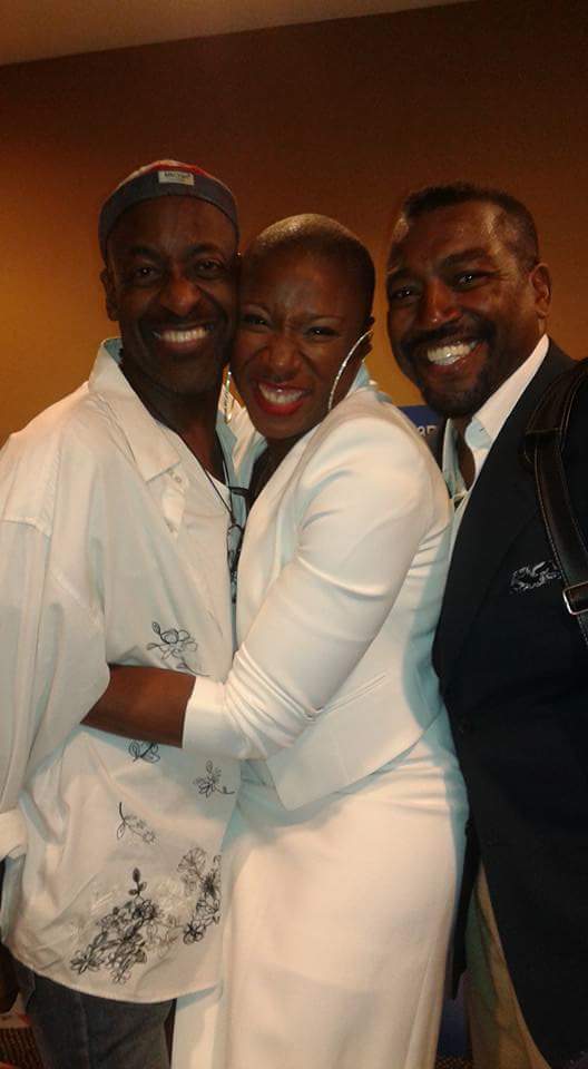 Charles Reese, Aisha Hinds & Russell Andrews @ African American Black Film Festival Screening of Runaway Island. New NY circa 2015.