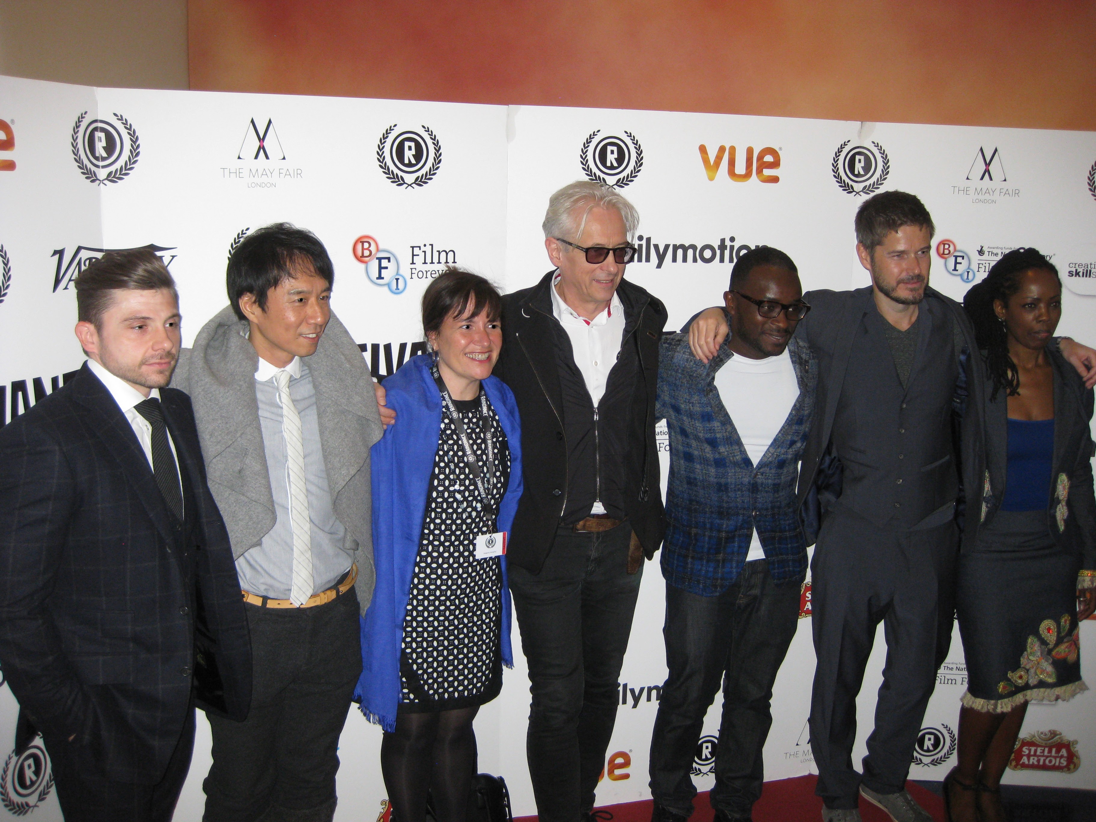 Jay Brown, Junichi Kajioka, Maeve Murphy, Elliot Grove, Femi Oyeniran, Scot Williams and Lorna Brown at event of the 23rd Raindance Film Festival