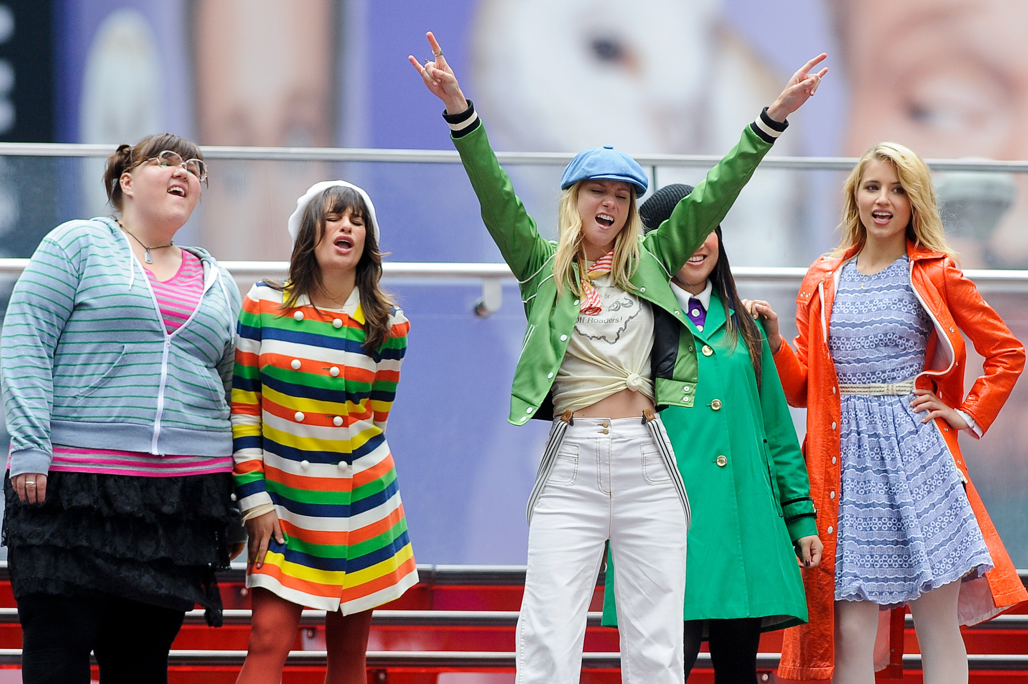 Lea Michele, Ashley Fink, Dianna Agron, Jenna Ushkowitz and Heather Morris at event of Glee (2009)