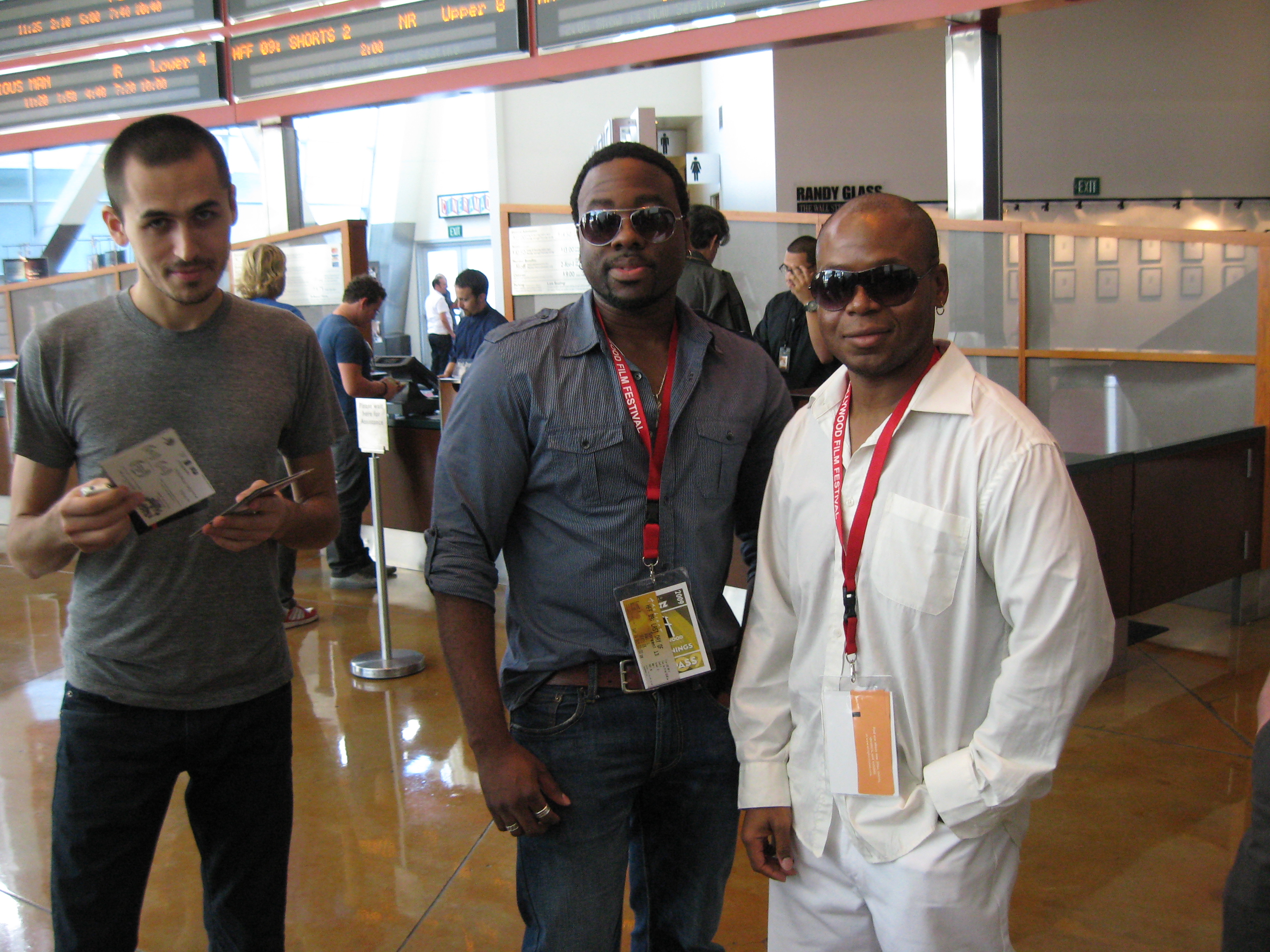 Patryk Rebisz, Kevin Arbouet, Larry Strong at the Hollywood Film Festival