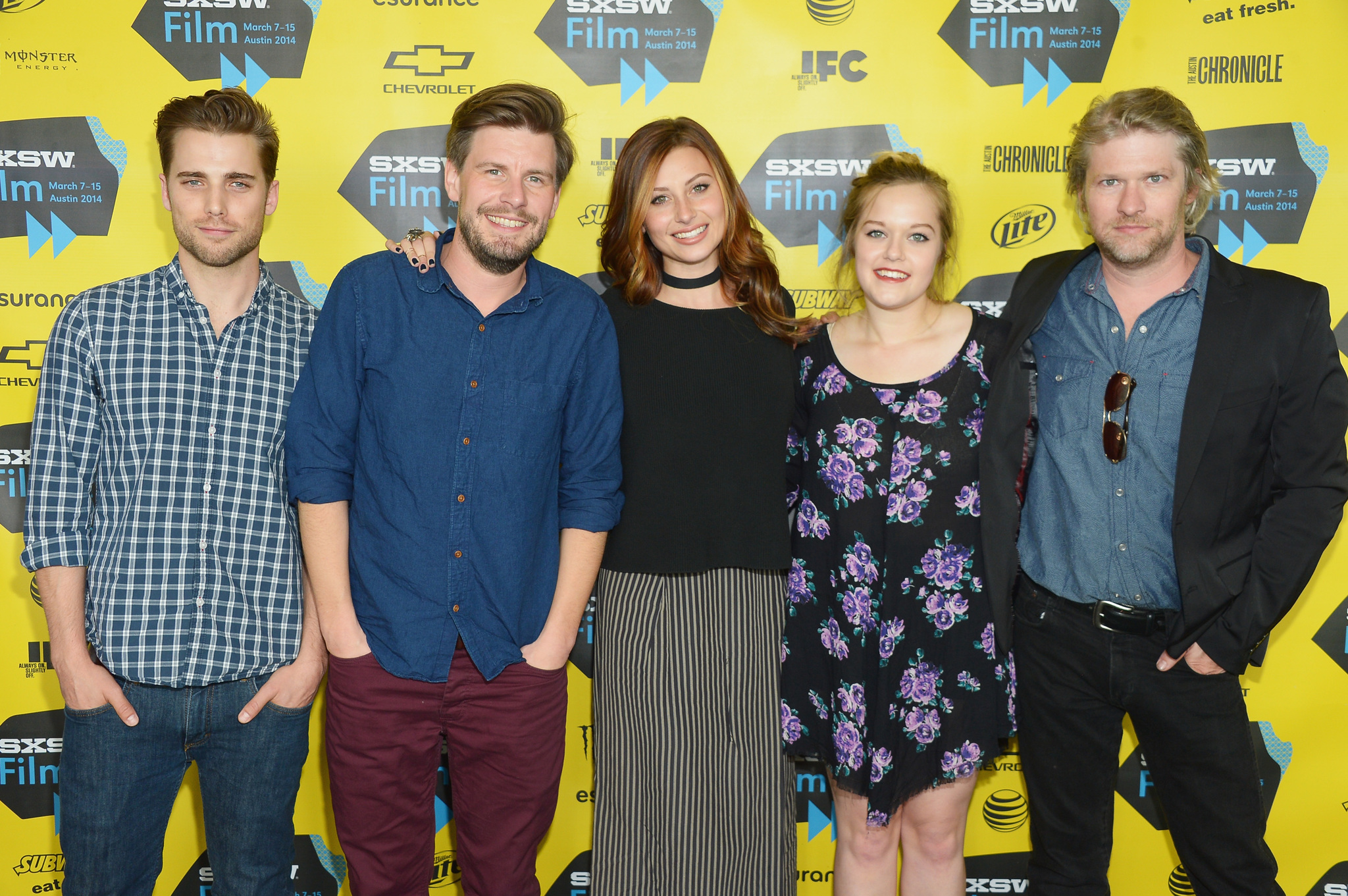 Todd Lowe, Aly Michalka, Sophi Bairley, Dustin Milligan and Andy Landen at event of Sequoia (2014)