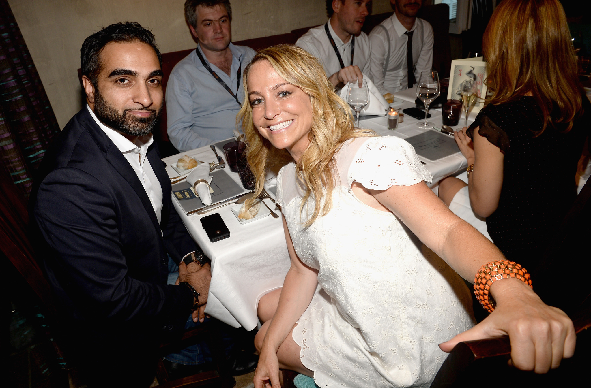 Fahar Faizaan and IMDb's Emily Glassman attend the IMDB's 2013 Cannes Film Festival Dinner Party during the 66th Annual Cannes Film Festival at Restaurant Mantel on May 20, 2013 in Cannes, France.