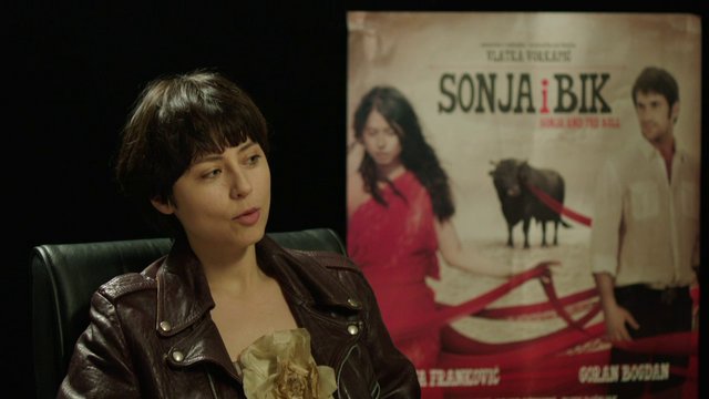 still from making of video of sonja and the bull movie with judita frankovic