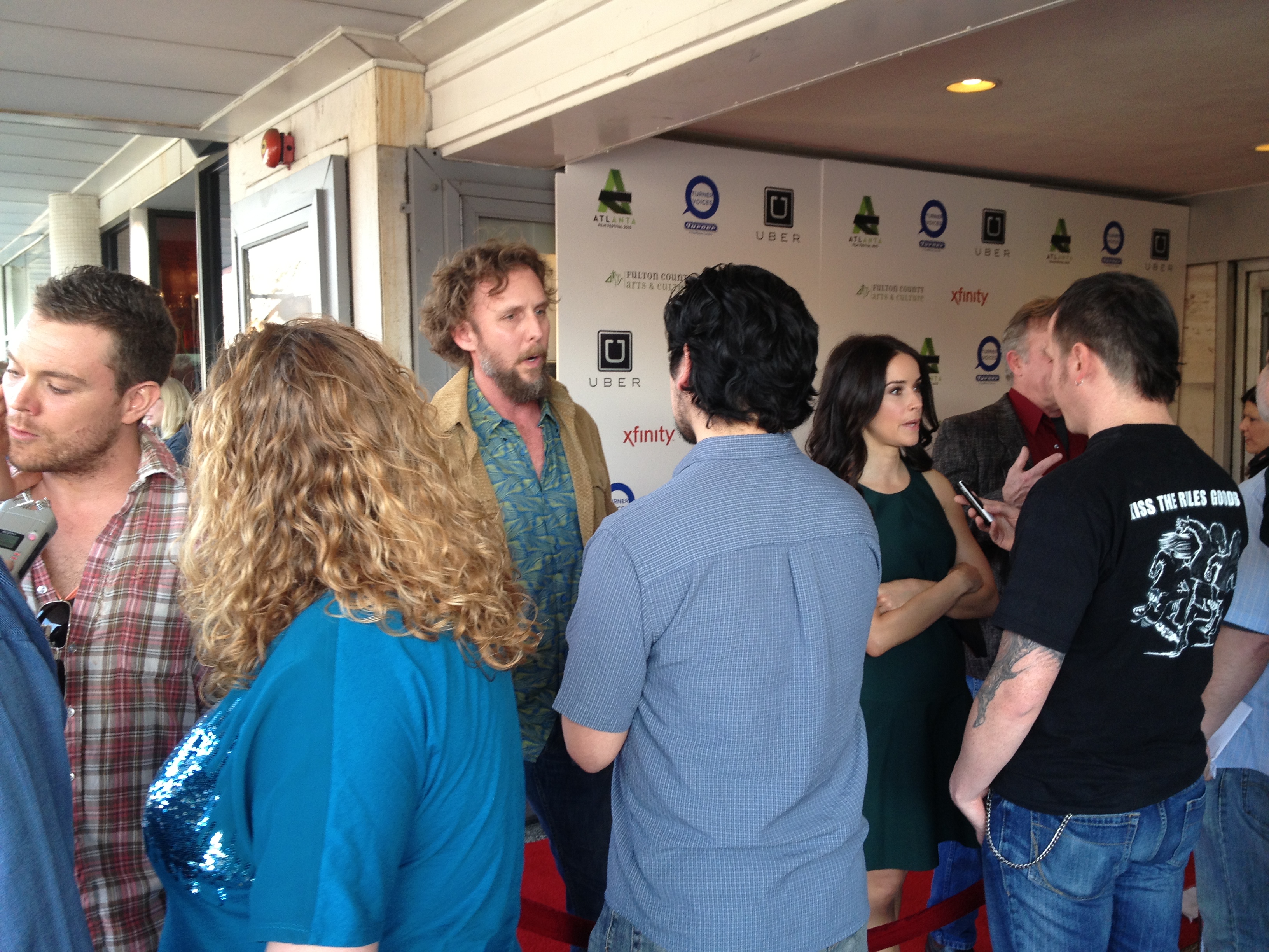 Jayson Warner Smith with Clayne Crawford and Abigail Spencer at the Rectify screening at the Atlanta Film Festival 2013.