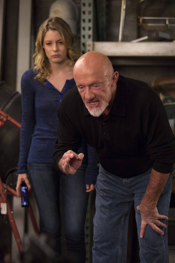 Still of Jonathan Banks and Gillian Jacobs in Community (2009)
