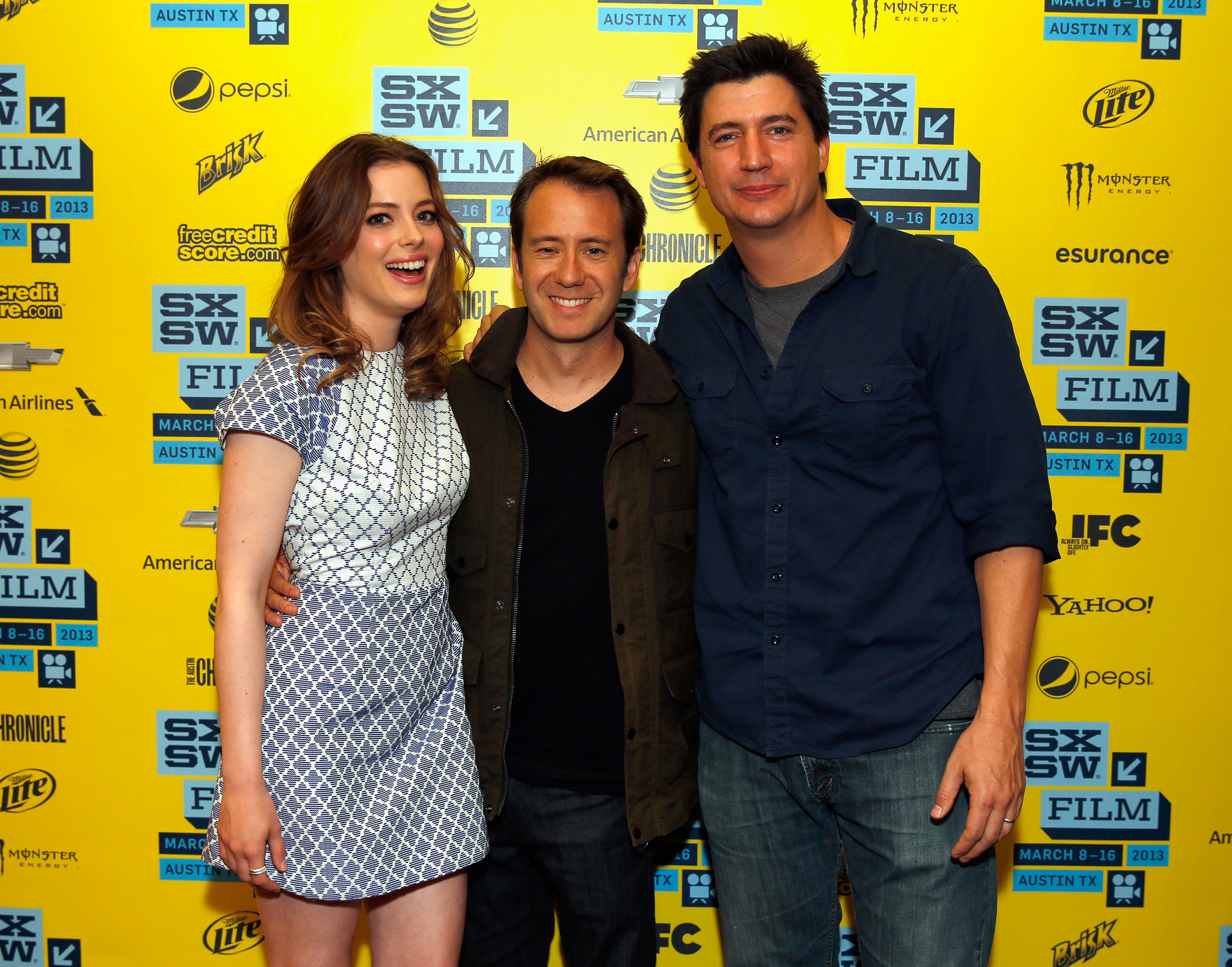 Ken Marino, Jacob Vaughan and Gillian Jacobs at event of Bad Milo! (2013)
