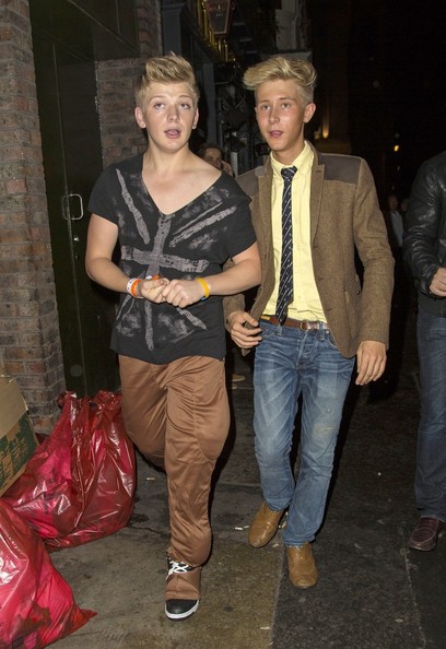 Greg West and Joe Cooper seen attending Rylan Clark's Halloween/Birthday Party held at the Mahiki nightclub in London, 2012