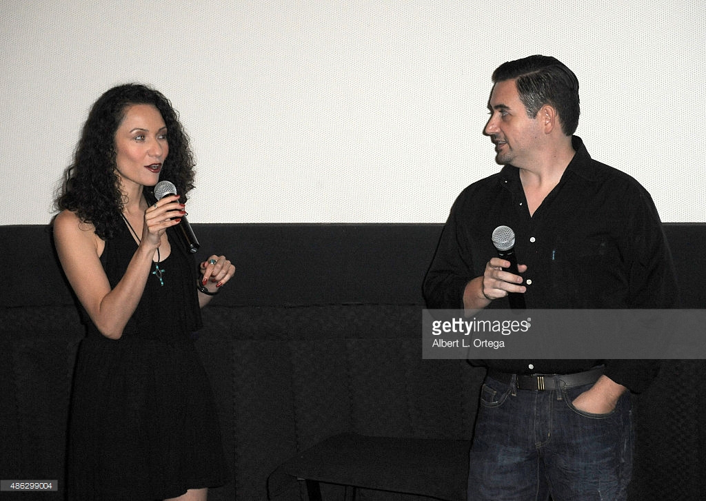 Filmmaking team actress/writer/producer Jade Puga and Director/writer/producer Richard Montes at the Los Angeles Premiere of Aguruphobia September 2, 2015 Laemmle Noho7.
