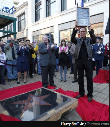 William Fichtner receiving placement BNFF Walk Of Fame 