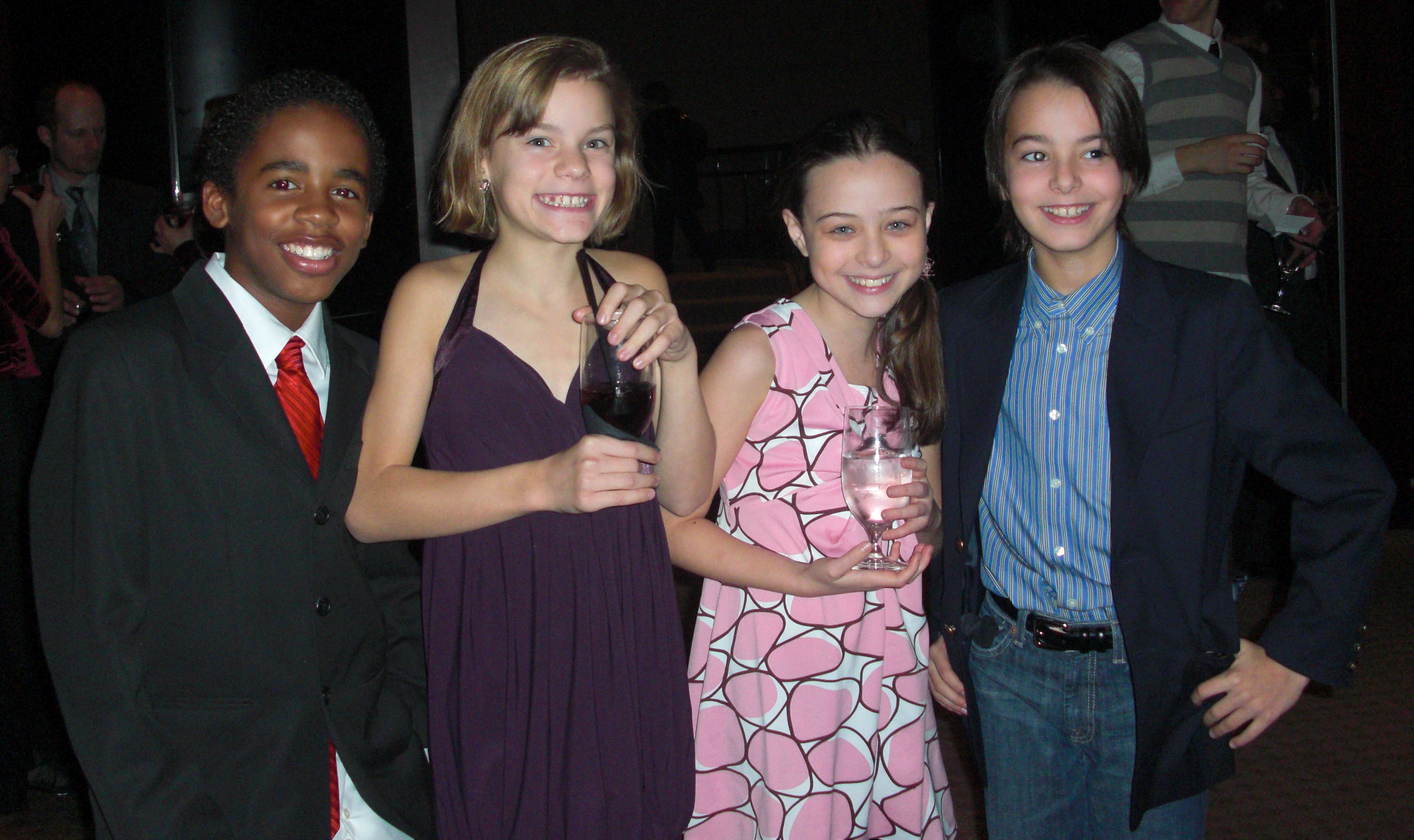 Robert Gerdisch with cast members at Lookingglass Theatre, Chicago, The Brothers Karamazov, cast as Karatashov, opening night party