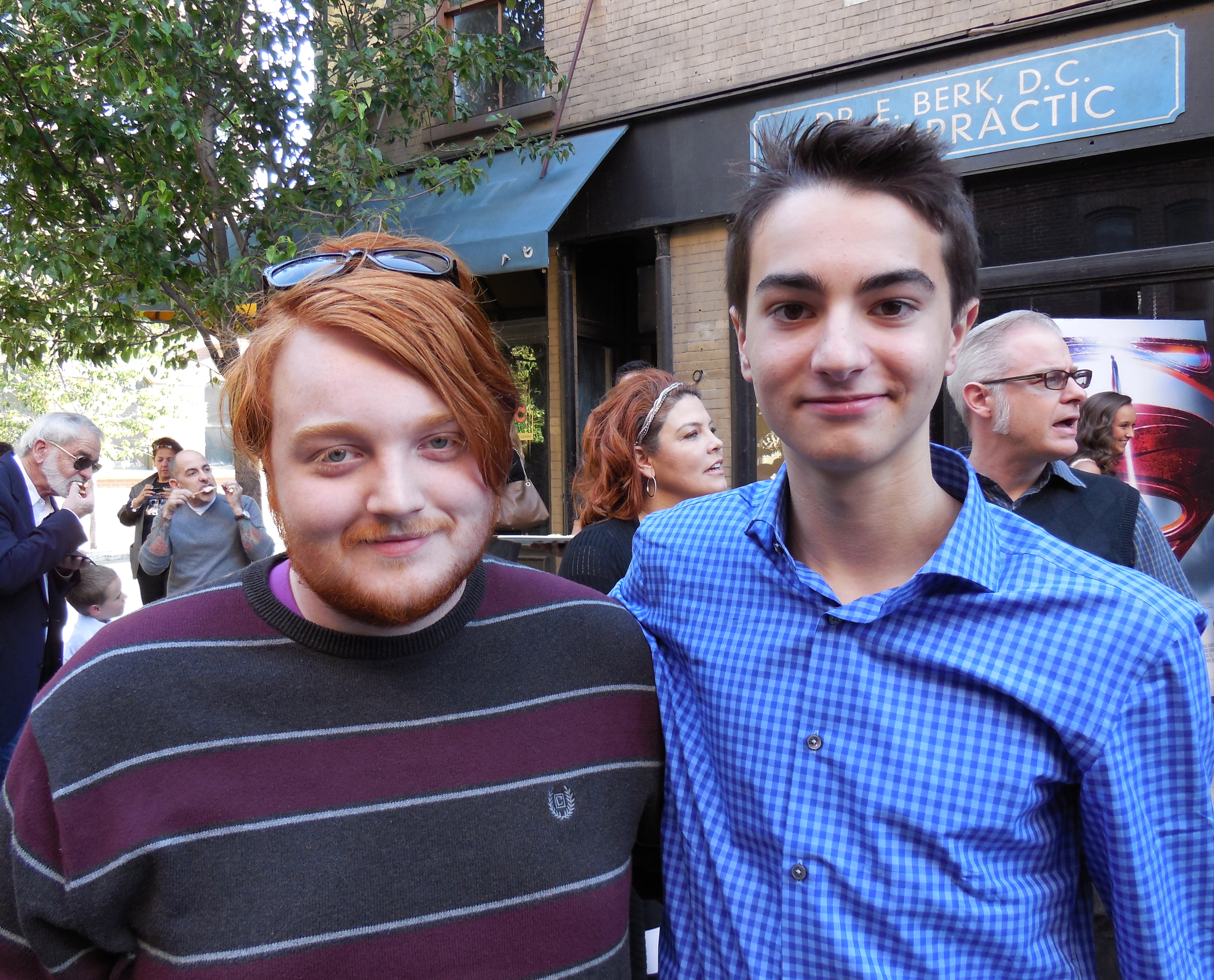 Robert Gerdisch and Jack Foley, Cast and Crew Screening, Man of Steel, Los Angeles