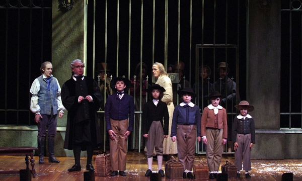 Robert Gerdisch on Goodman Theater Stage, Chicago as Young Scrooge in Christmas Carol