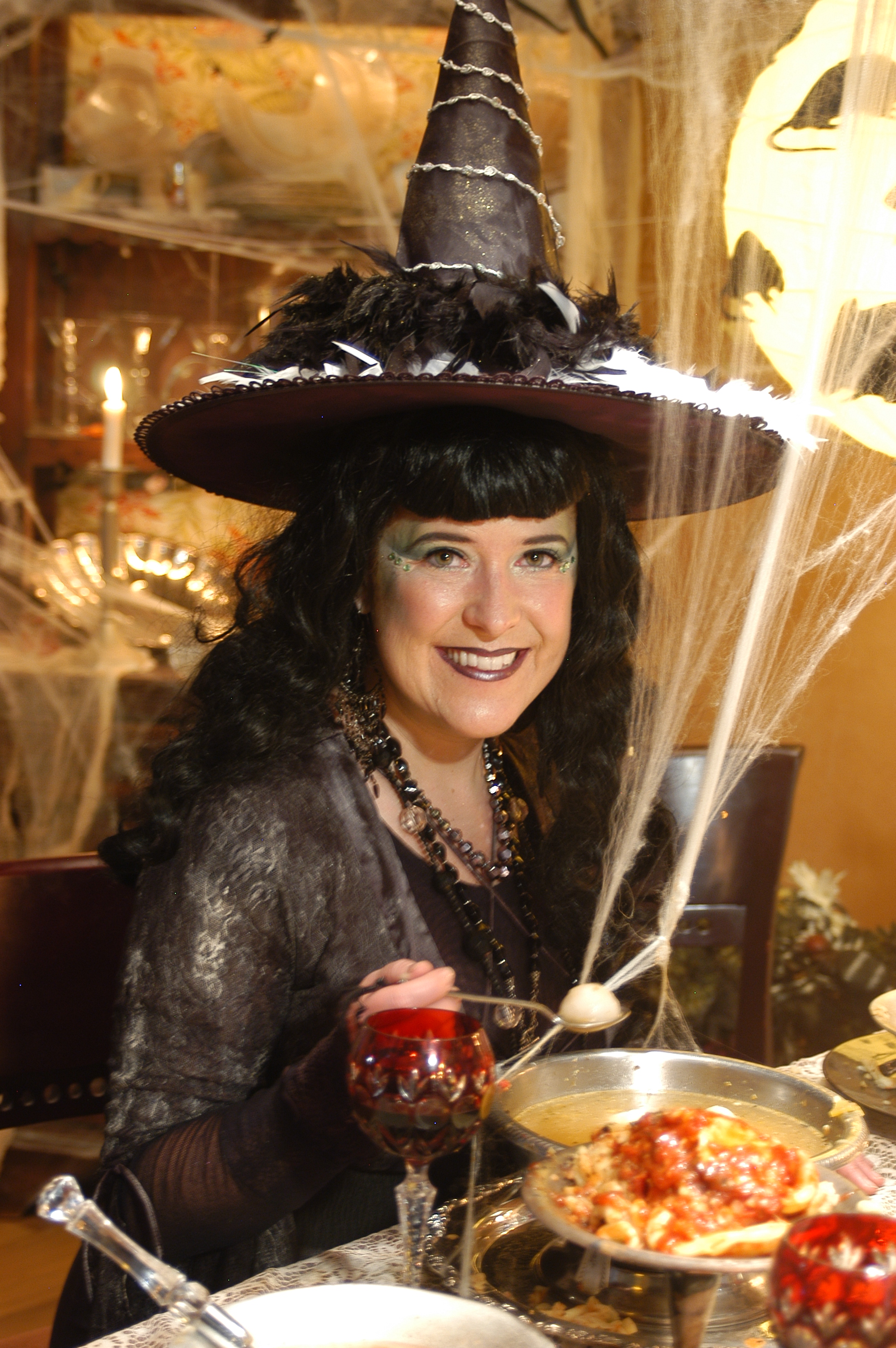 Cathie Filian on the set of The Emmy Nominated Witch Crafts.