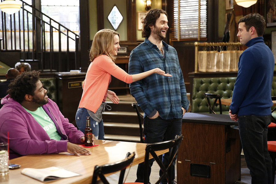 Still of Chris D'Elia, Bridgit Mendler, Ron Funches and Brent Morin in Undateable (2014)