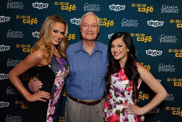 Jena Sims, Roger Corman, and Olivia Alexander at Wired Magazine Comic Con 2012