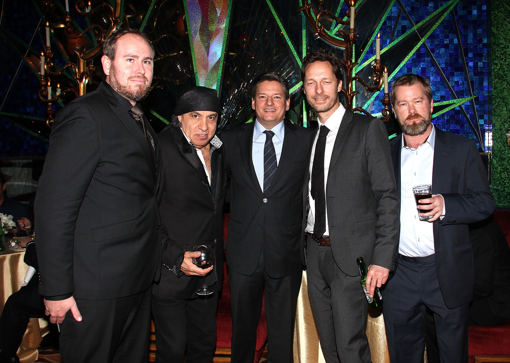 Steven Van Zandt, Trond Fausa, Tommy Karlsen, Fridtjov Såheim and Ted Sarandos at event of Lilyhammer (2012)