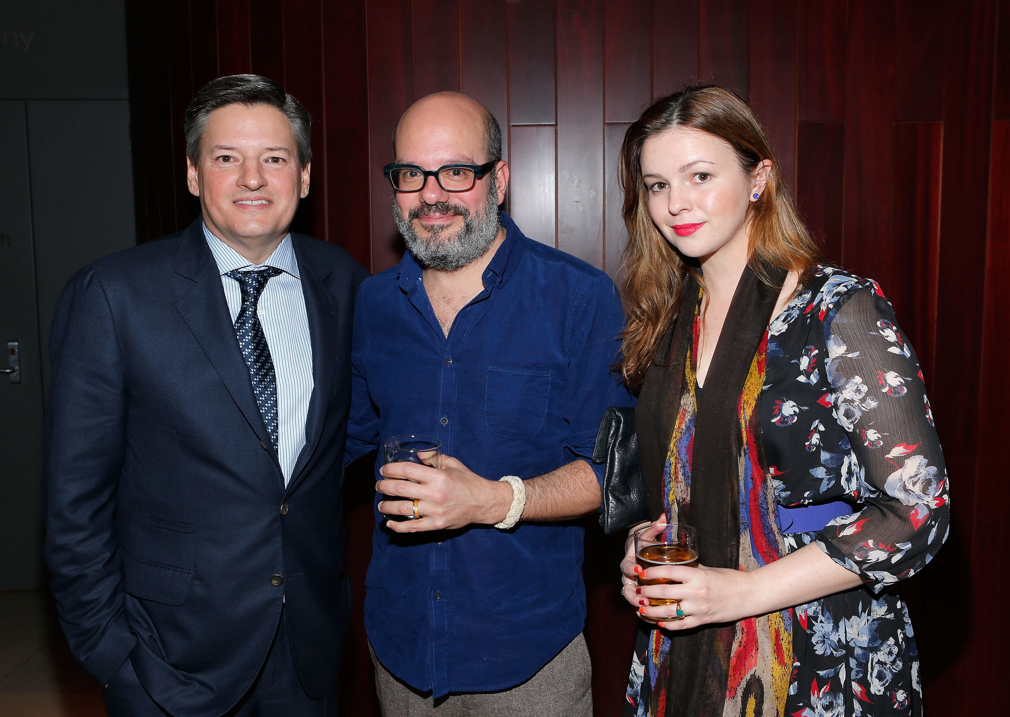 David Cross, Amber Tamblyn and Ted Sarandos at event of Kortu Namelis (2013)