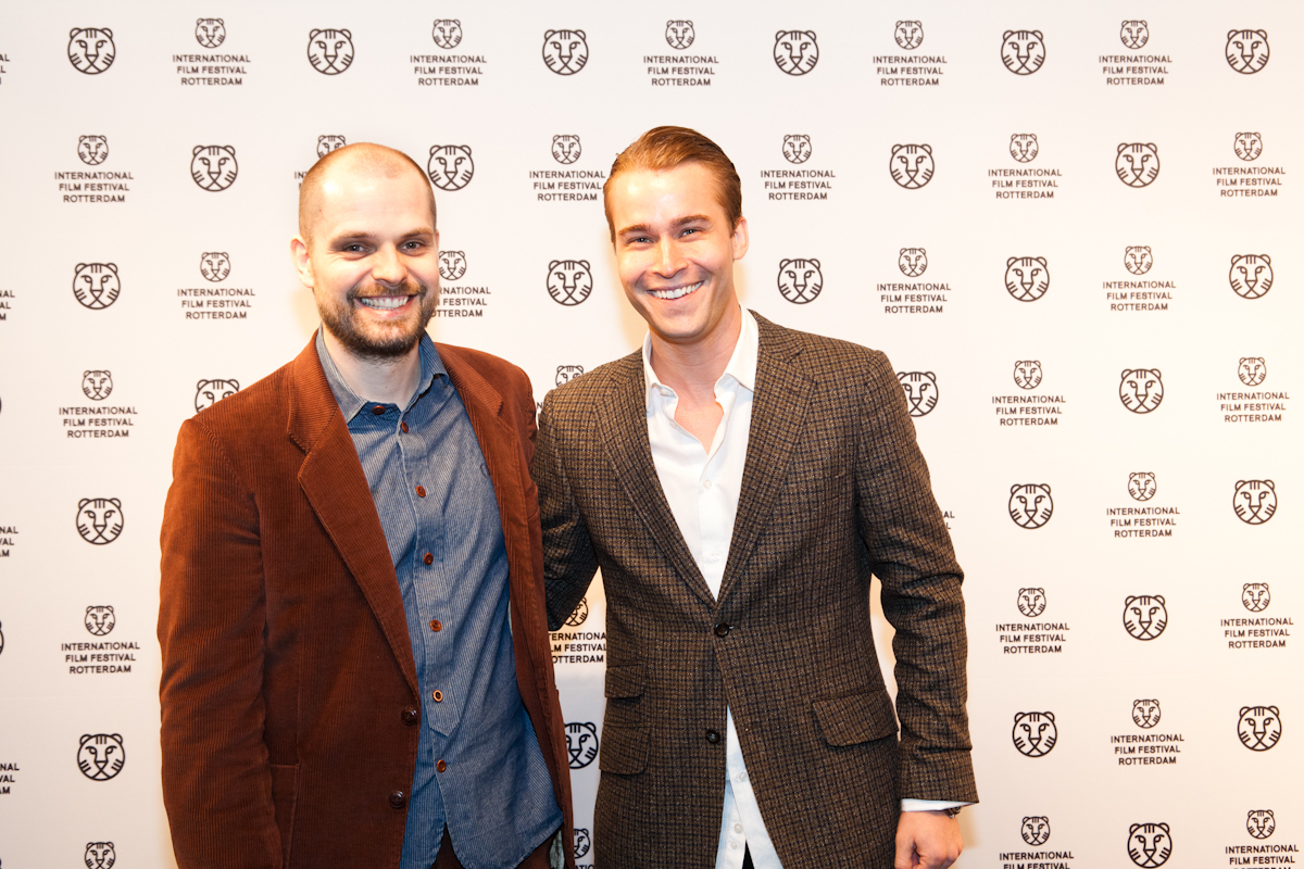 Oskar Thor Axelsson & Thor Kristjansson at BLACK'S GAME world premiere at the Rotterdam Film Festival.