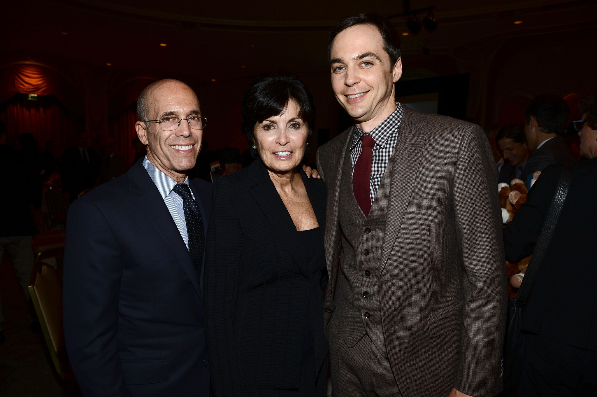 Jeffrey Katzenberg, Jim Parsons and Marilyn Katzenberg