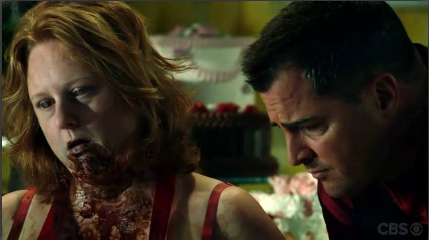 Still of Angie Gregory and George Eads in CSI: Crime Scene Investigation. (2013)