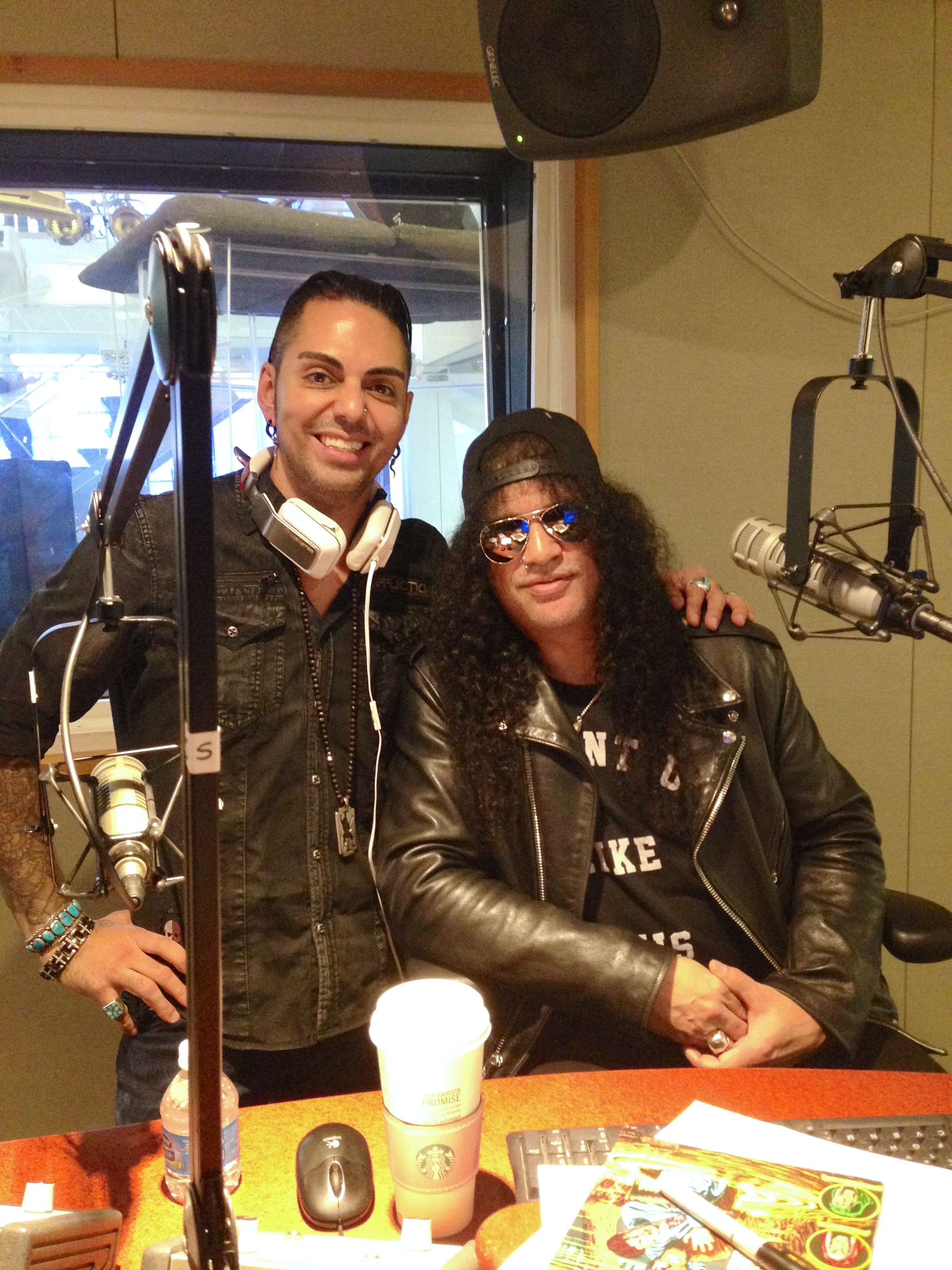 Guitar god Slash after SiriusXM interview - Oct 2014