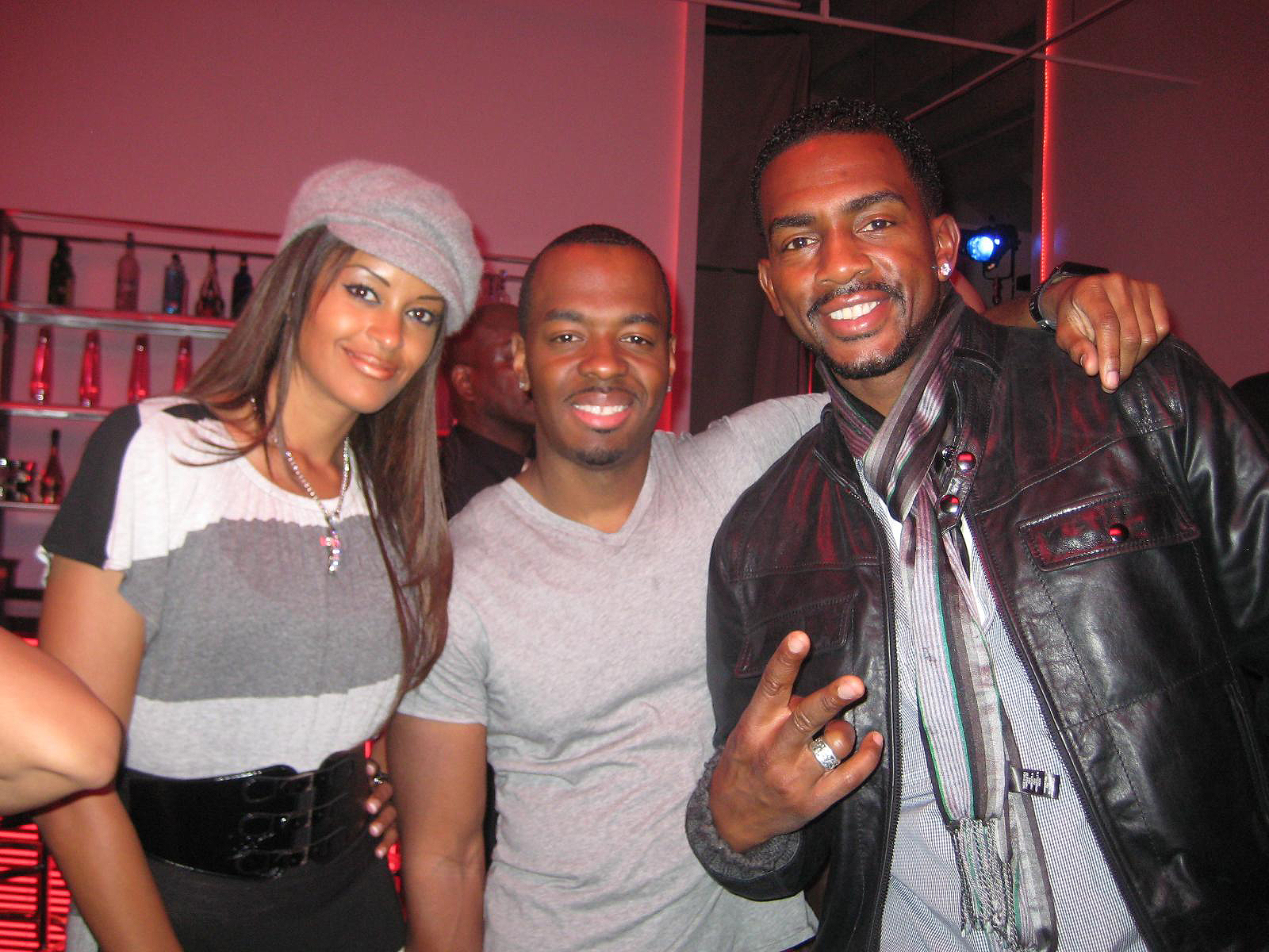 Director Marques T. Owens, Bill Bellamy, and Claudia Jordan. On set while shooting for Untitled Jamie Foxx Documentary.