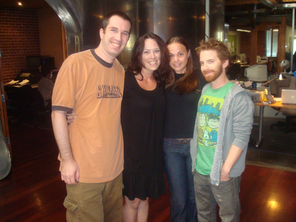 Robot Chicken Headquarters with Producers Matt Senreich and Seth Green (and my lil sister Sara!)
