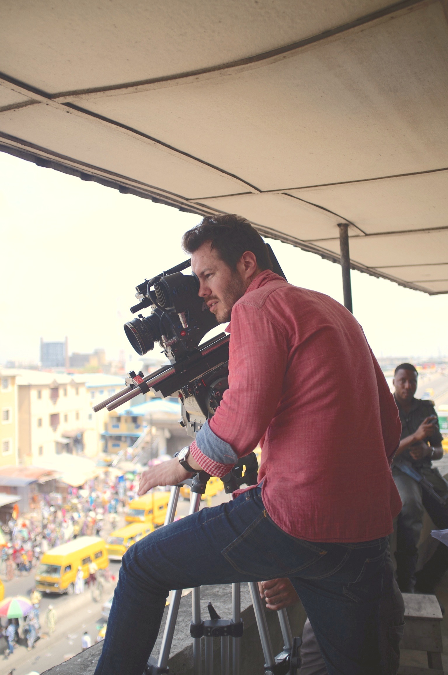 Filming on location in Lagos, Nigeria