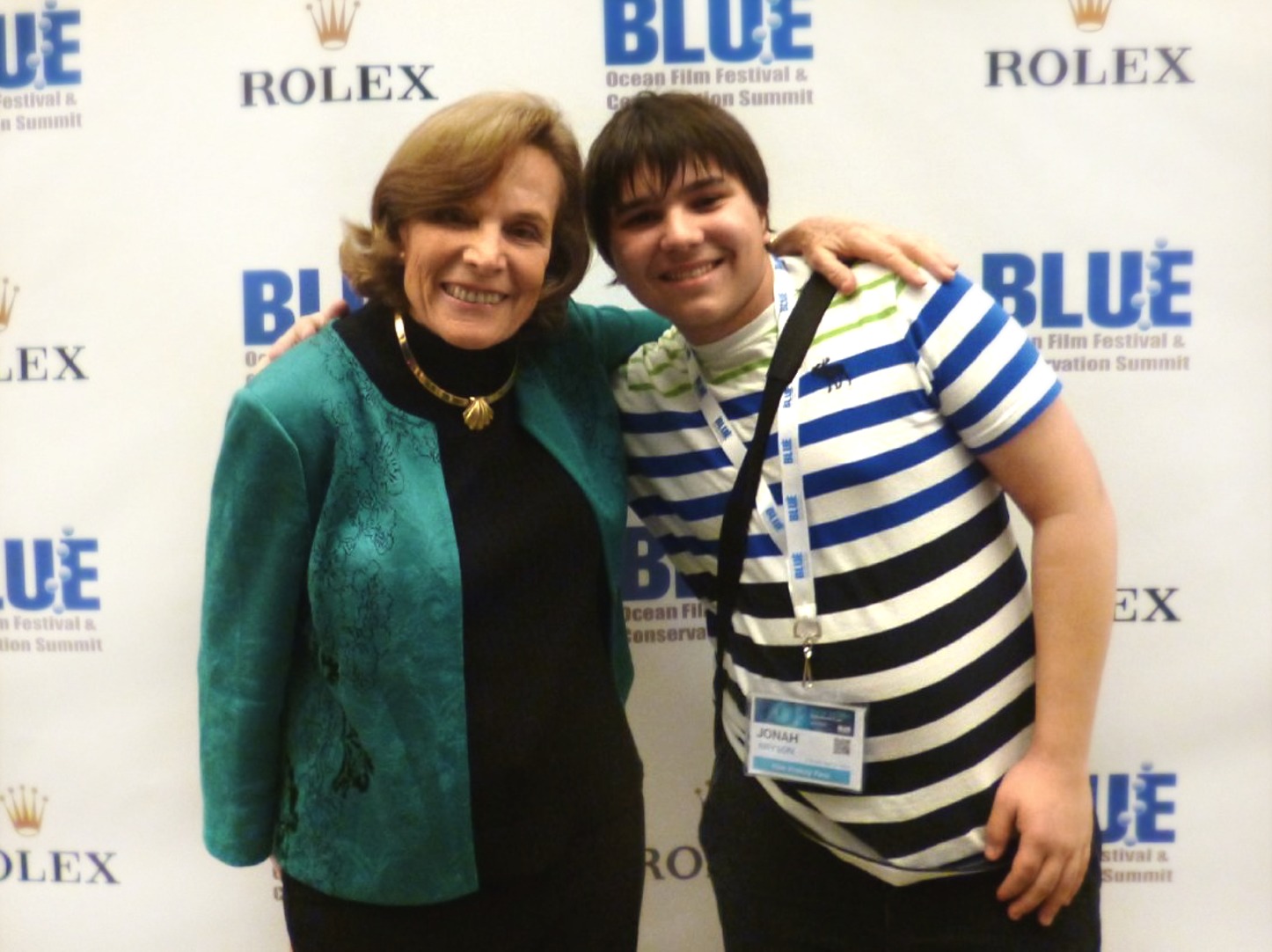 Jonah Bryson and Sylvia Earle on the Red Carpet