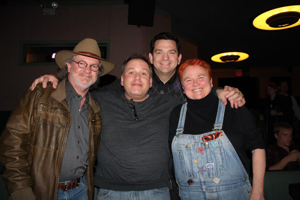 Larry McKee, Wayne Slaten, Nick Nicholson, and myself at cast and crew screening for Suicide Notes.
